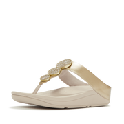 FitFlop - Halo Bead- Circle Toe Post Sandals - Platino - Sandals