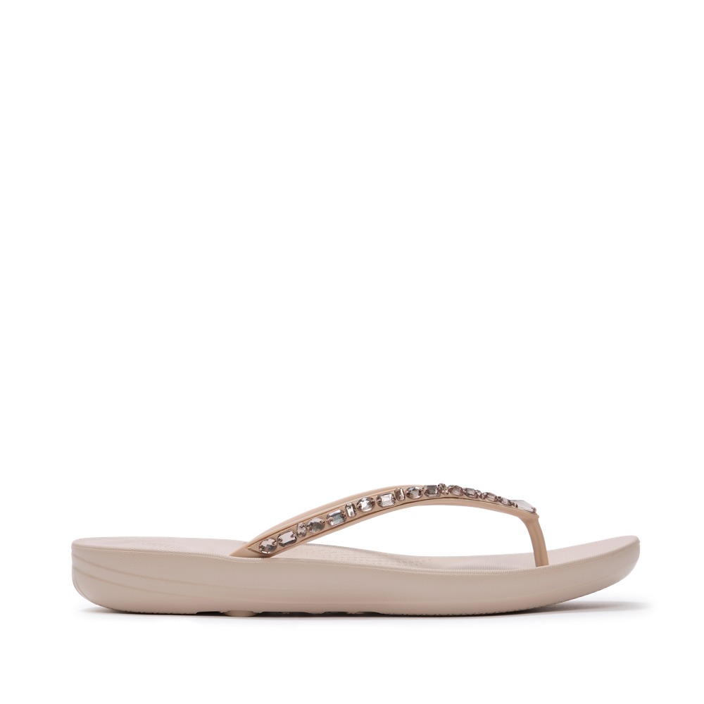 FitFlop - iQushion Multi-Crystal Flip-Flops - All Nude Rose - Sandals