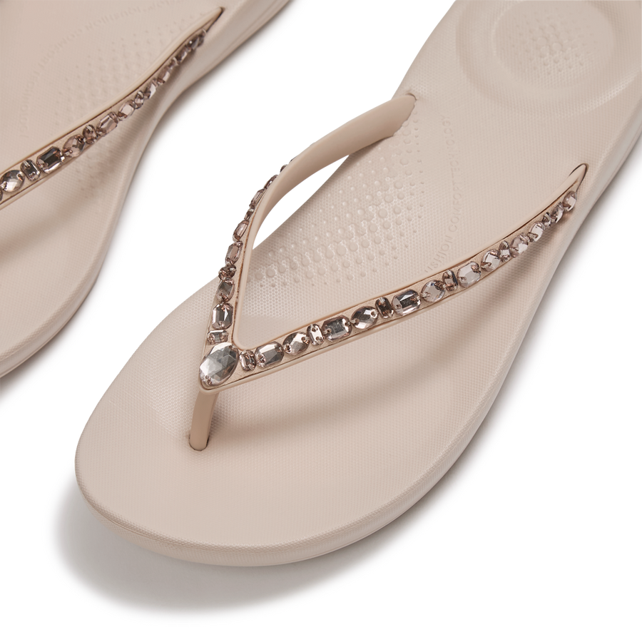 FitFlop - iQushion Multi-Crystal Flip-Flops - All Nude Rose - Sandals
