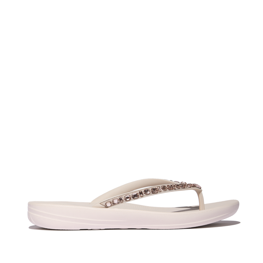 FitFlop - iQushion Multi-Crystal Flip-Flops - Nude Rose - Sandals