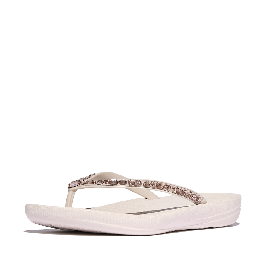 FitFlop - iQushion Multi-Crystal Flip-Flops - Nude Rose - Sandals