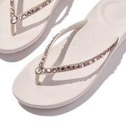 FitFlop - iQushion Multi-Crystal Flip-Flops - Nude Rose - Sandals