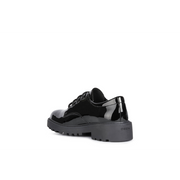 Geox - J Casey Girl (Lace) - Black Patent - School Shoes