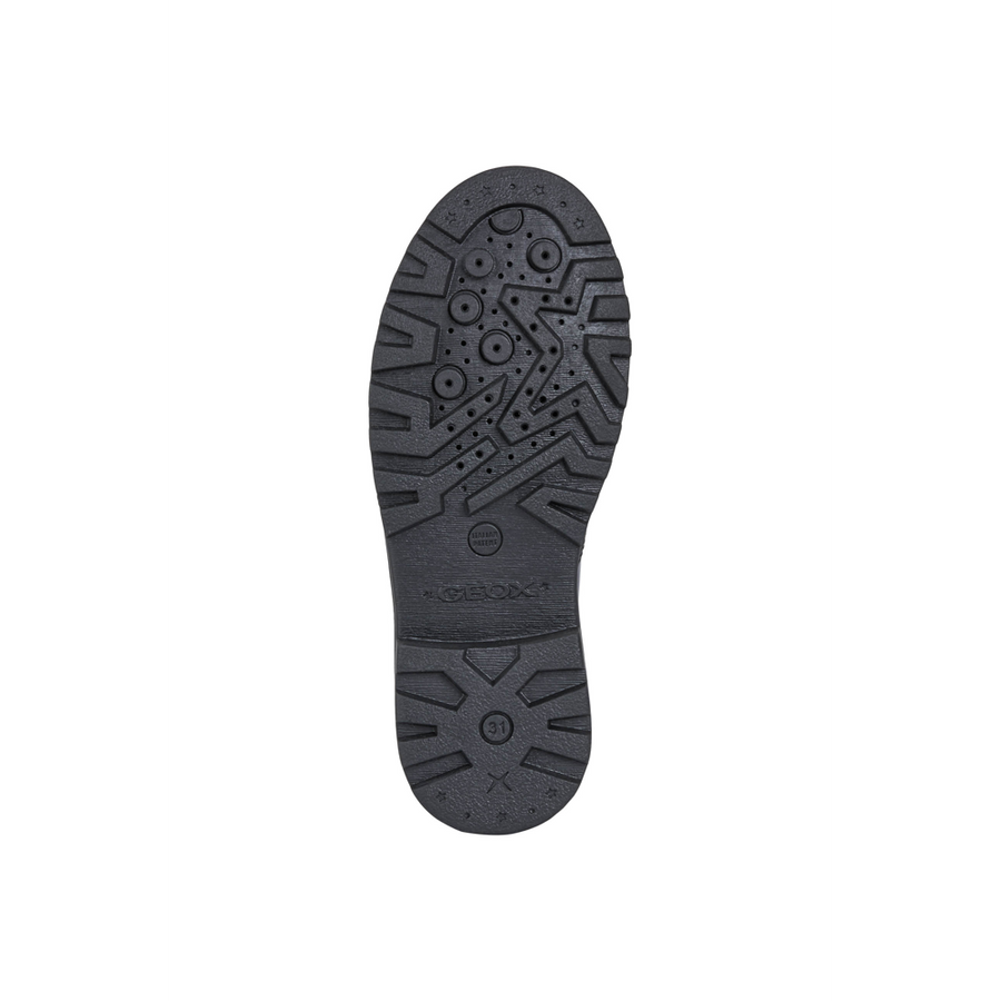 Geox - J Casey Girl (Lace) - Black Patent - School Shoes
