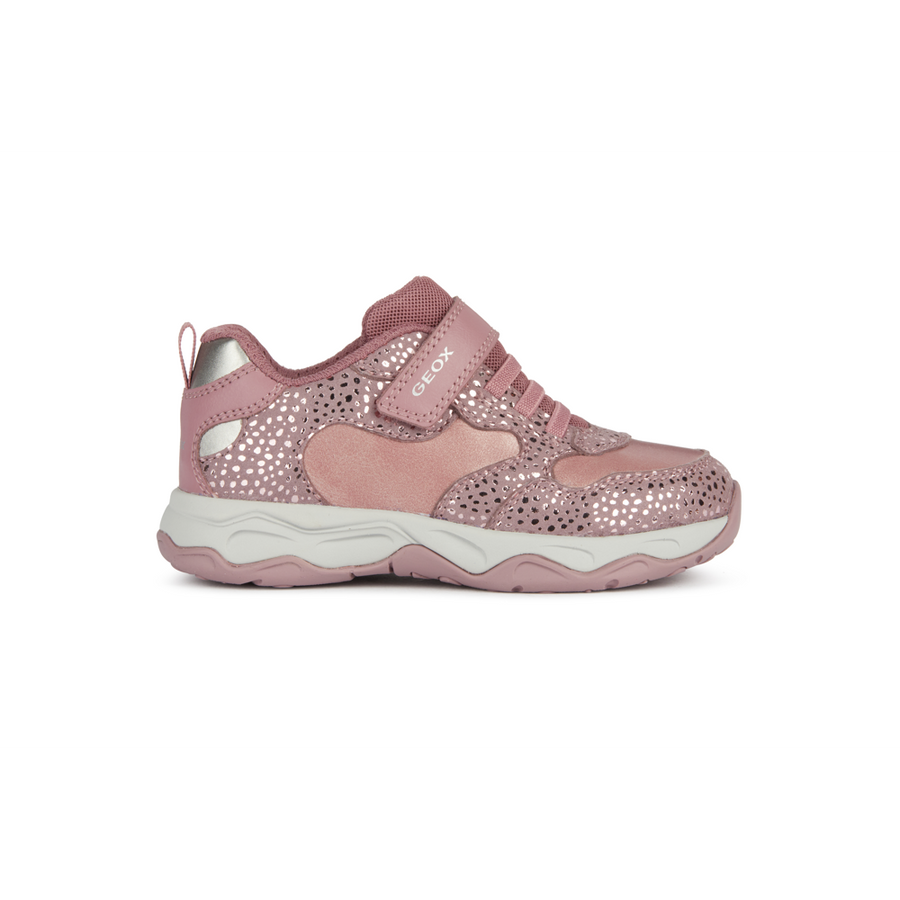 Geox - J Calco Girl - Dk Pink/Dk Silver - Trainers
