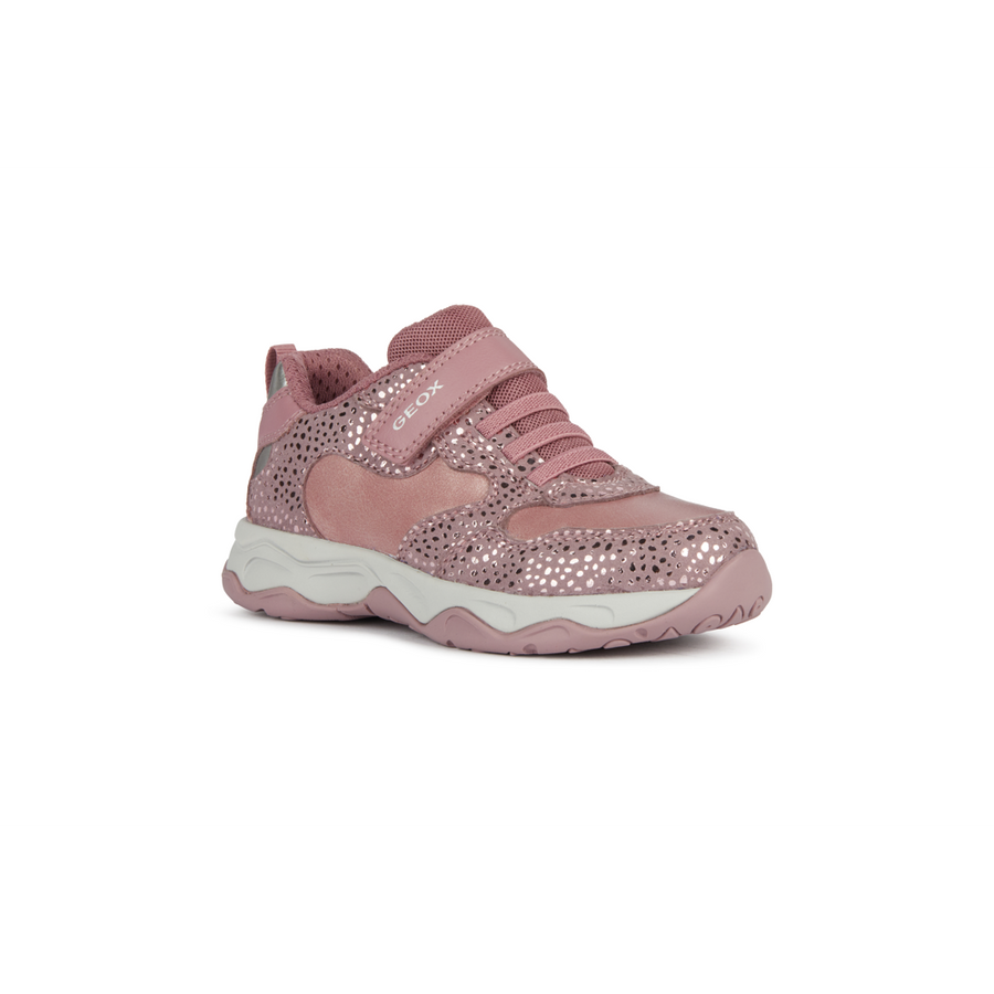 Geox - J Calco Girl - Dk Pink/Dk Silver - Trainers