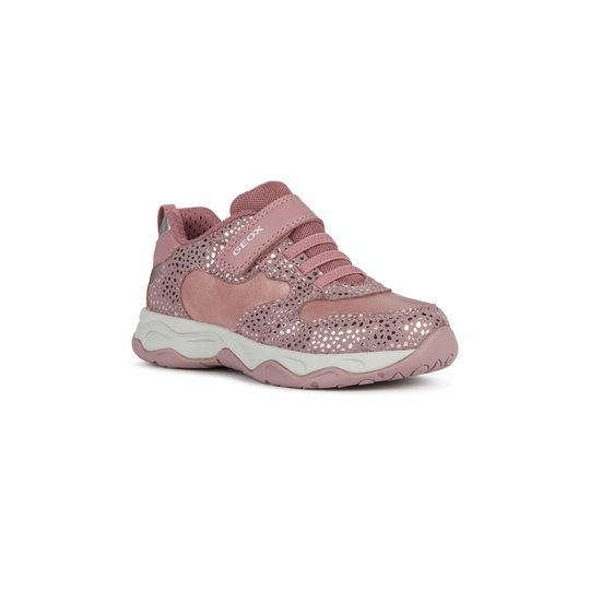 Geox - J Calco Girl - Dk Pink/Dk Silver - Trainers