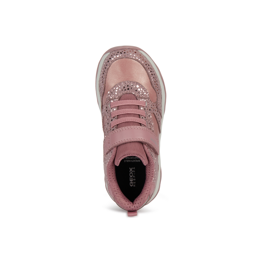 Geox - J Calco Girl - Dk Pink/Dk Silver - Trainers