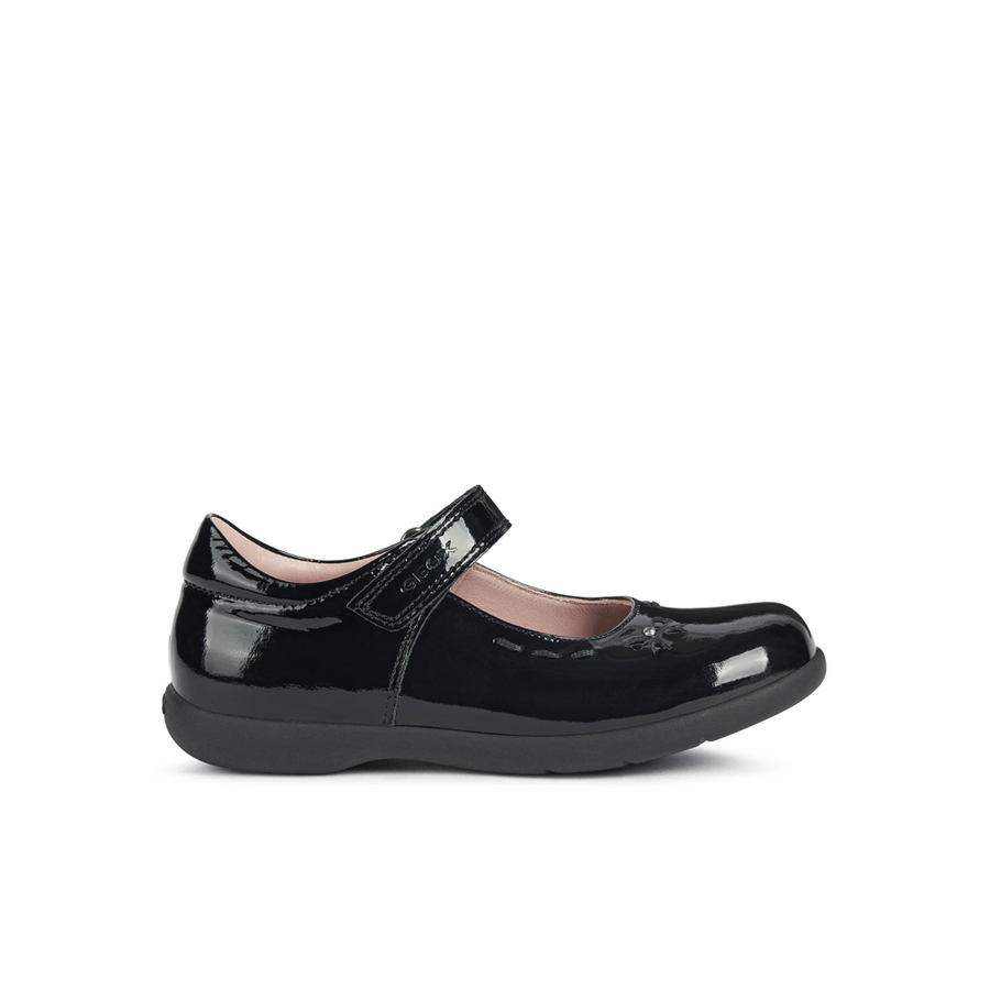 Geox - J Naimara Girl - Black Patent - School Shoes