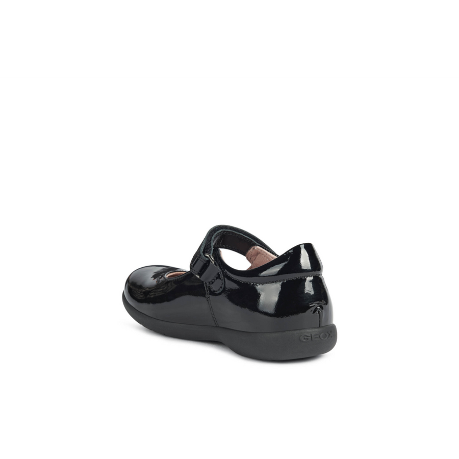 Geox - J Naimara Girl - Black Patent - School Shoes