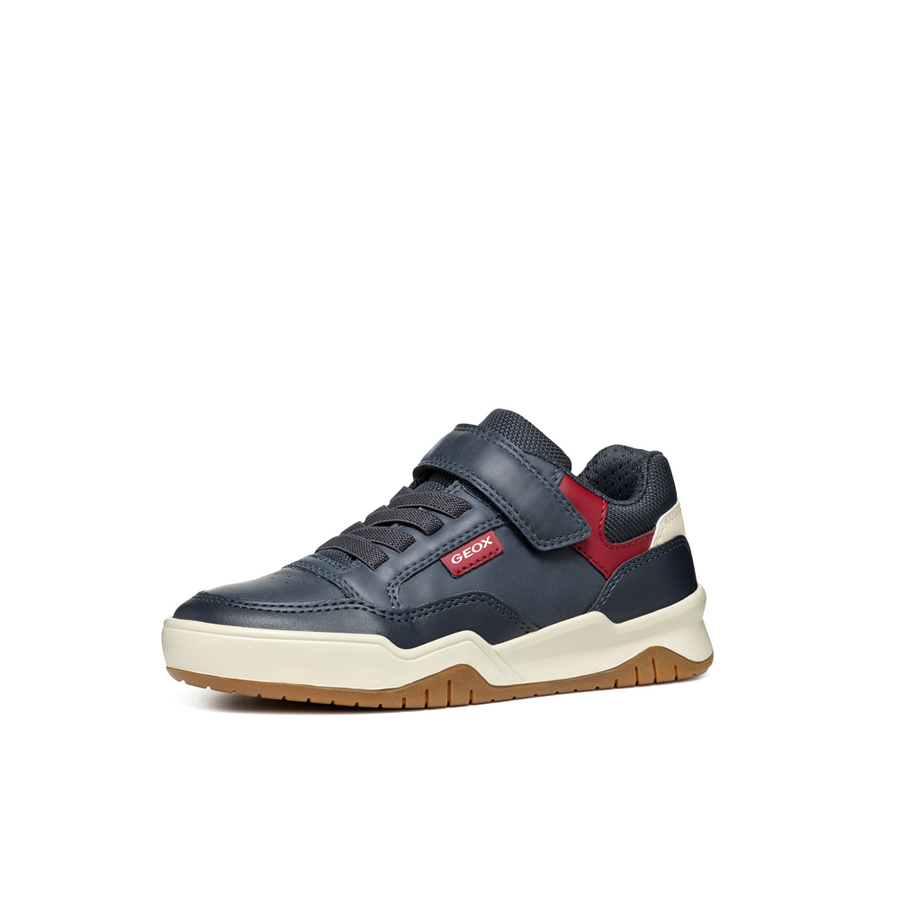 Geox - J Perth Boy - Navy/Dk Red - Trainers
