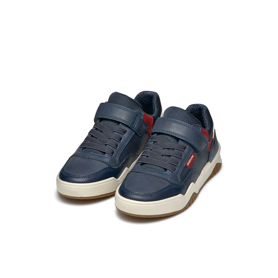 Geox - J Perth Boy - Navy/Dk Red - Trainers