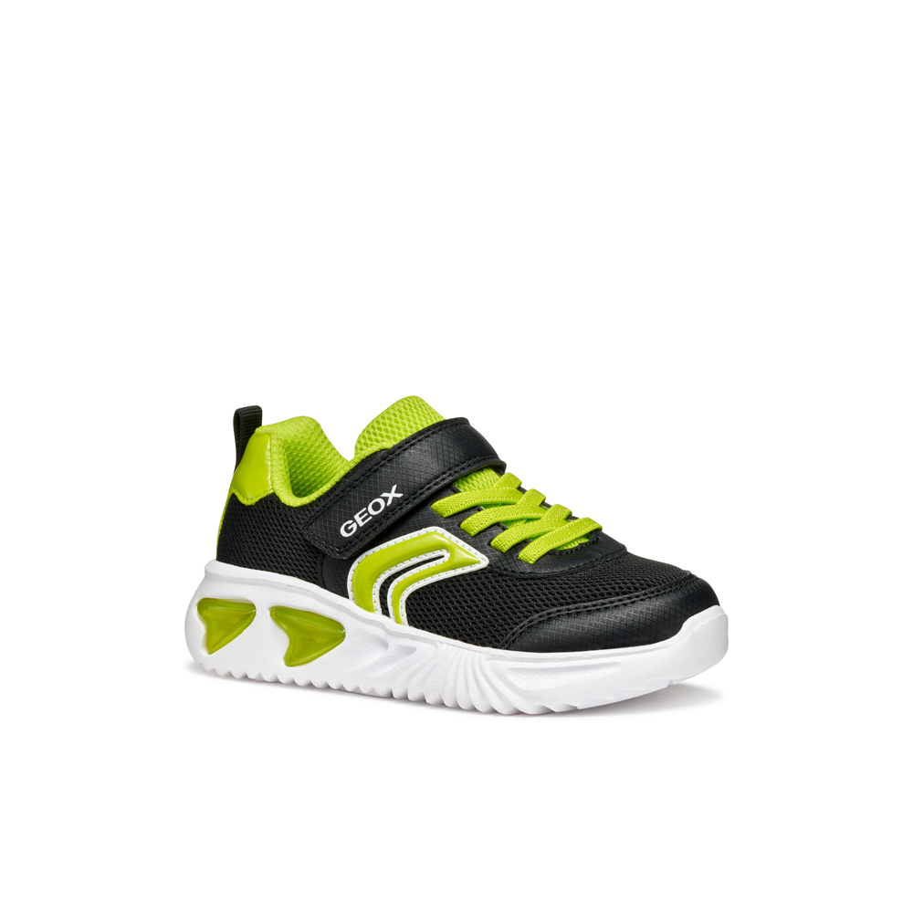 Geox - J Assister Boy - Black/Lime - Trainers