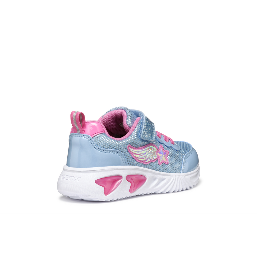 Geox - J Assister Girl - Sky/Pink - Trainers