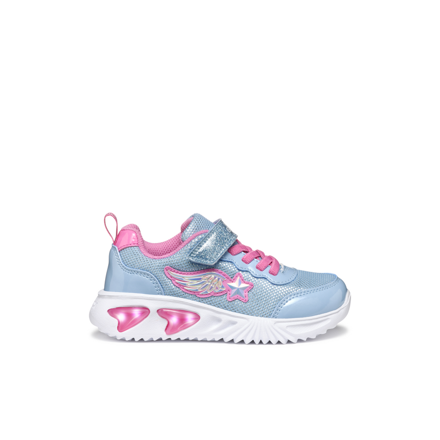 Geox - J Assister Girl - Sky/Pink - Trainers