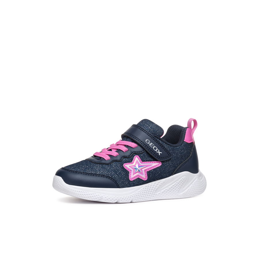 Geox - J Sprintye Girl - Navy/Fuschia - Trainers