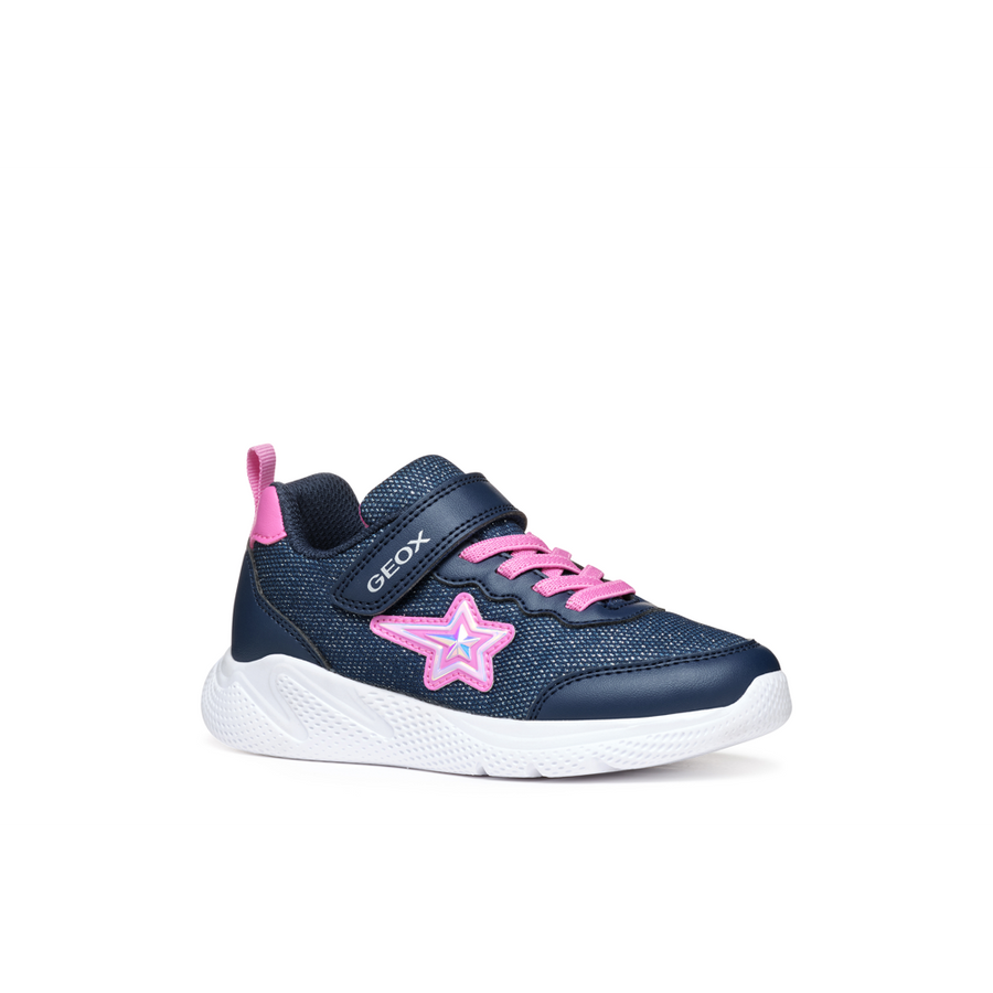 Geox - J Sprintye Girl - Navy/Fuschia - Trainers
