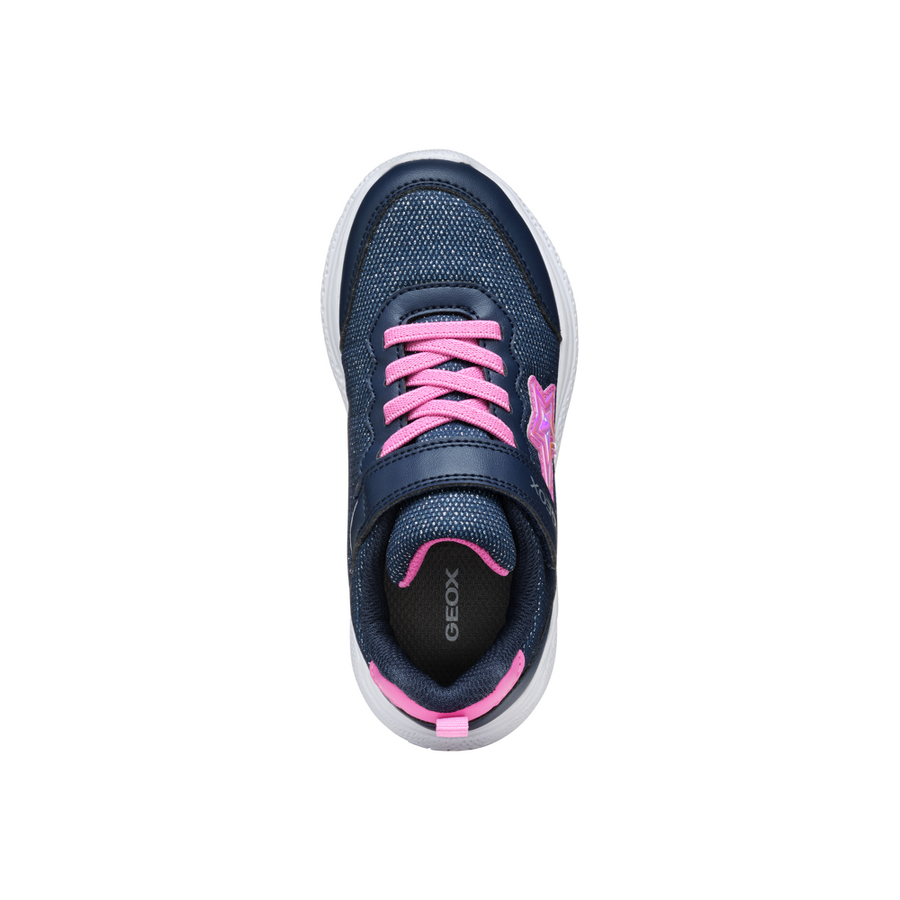Geox - J Sprintye Girl - Navy/Fuschia - Trainers