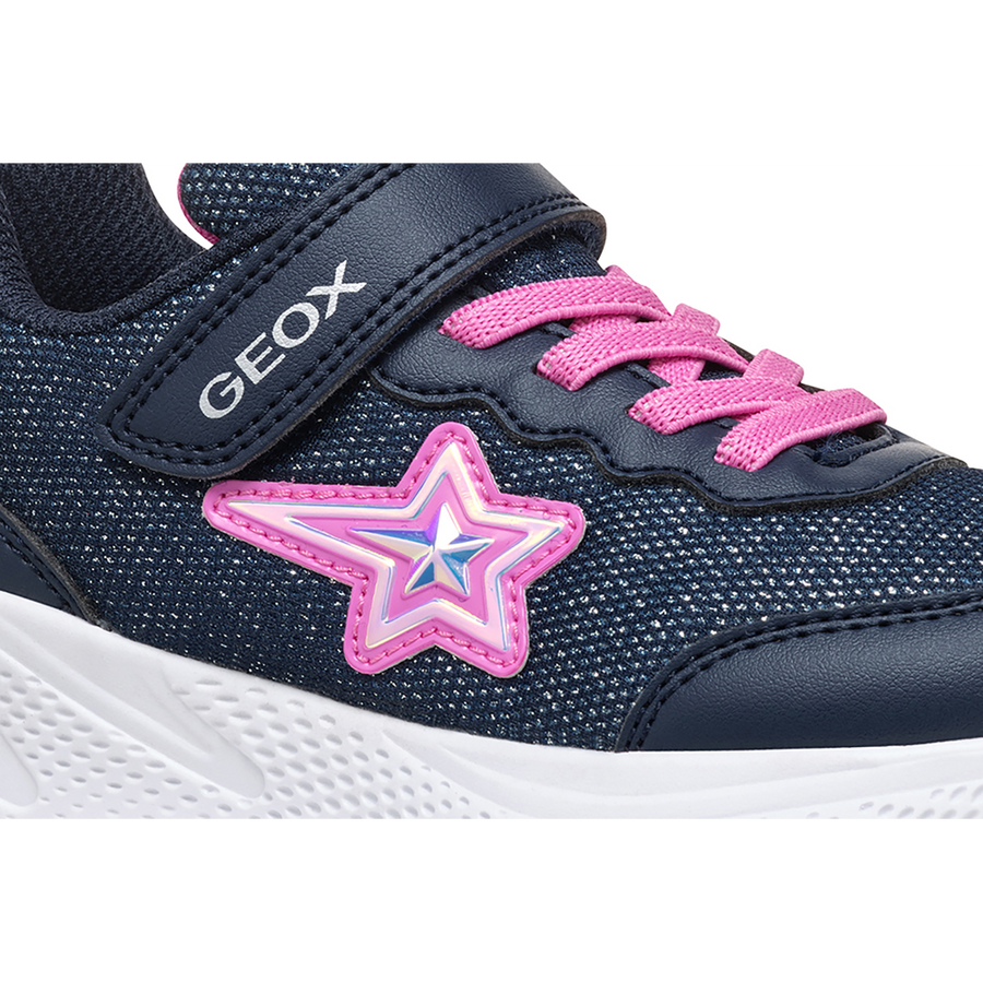 Geox - J Sprintye Girl - Navy/Fuschia - Trainers