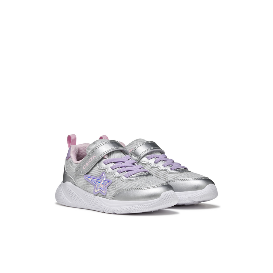 Geox - J Sprintye Girl - Silver/Lilac - Trainers