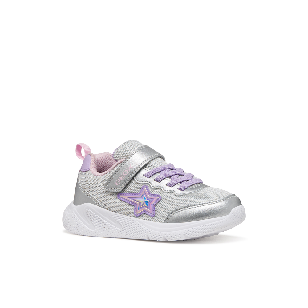 Geox - J Sprintye Girl - Silver/Lilac - Trainers