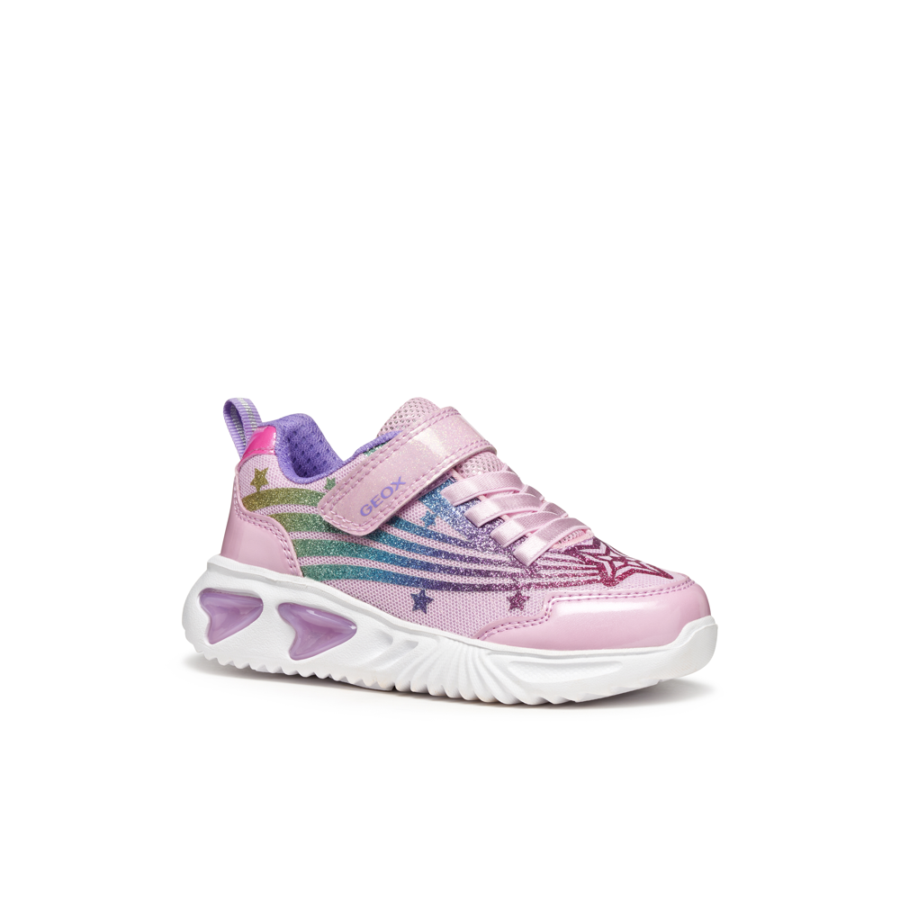 Geox - J Assister Girl - Pink/Multicolour - Trainers