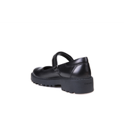 Geox - J Casey Girl (Ballerina) - Black Leather - School Shoes