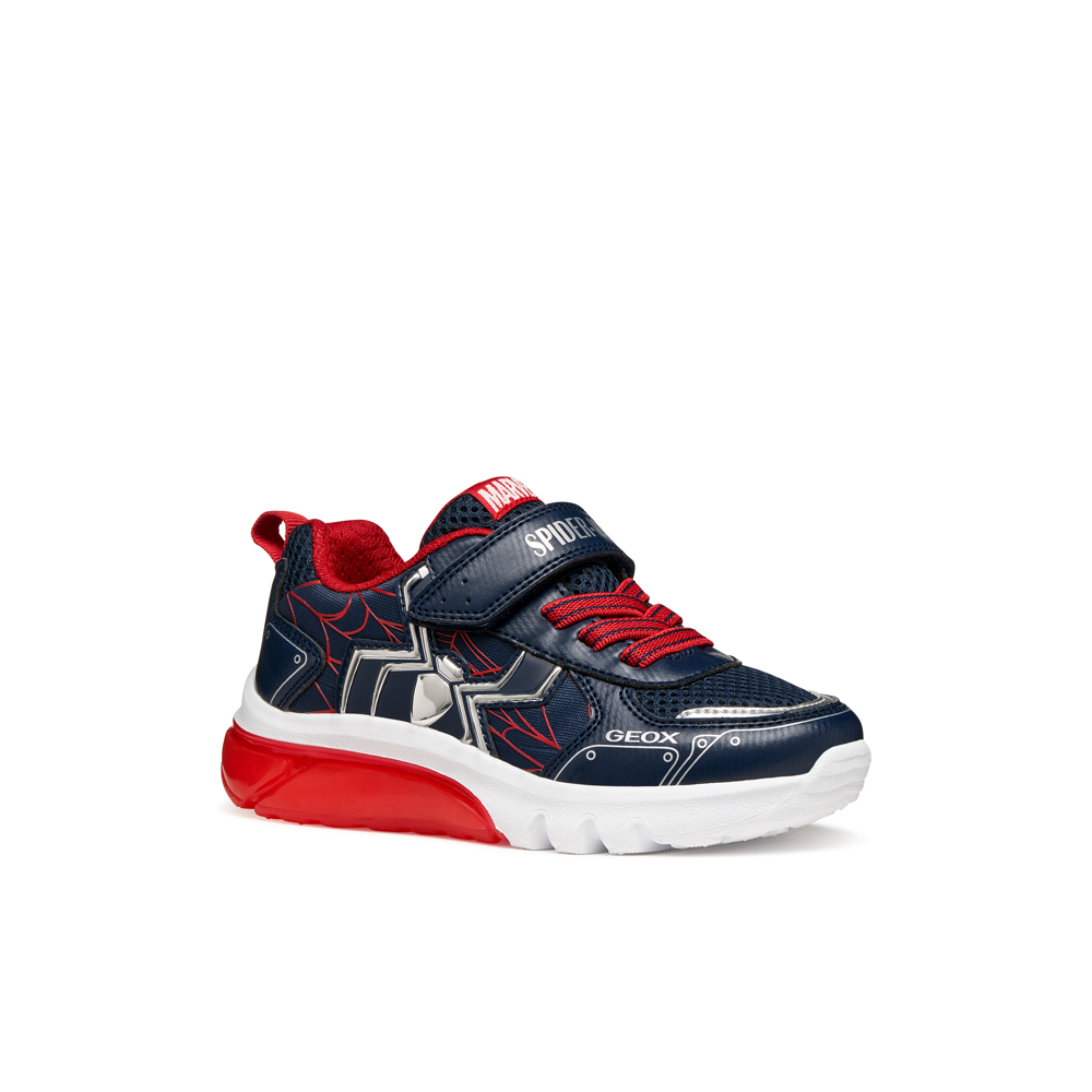 Geox - J Ciberdron Boy - Navy/Red - Trainers