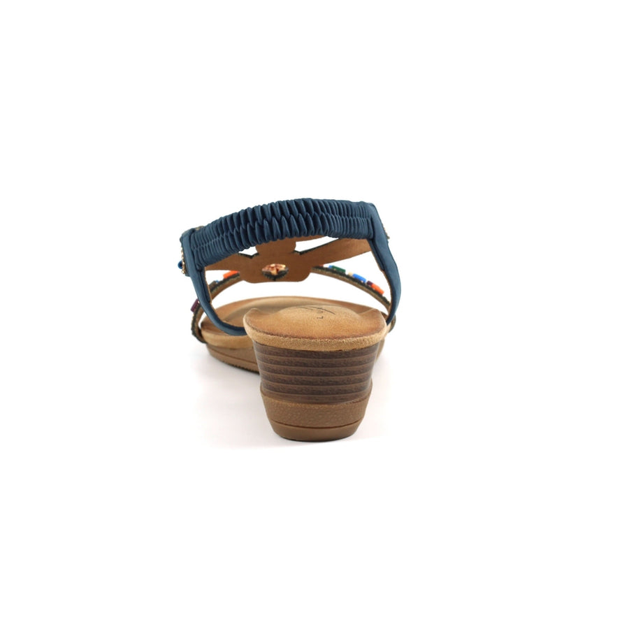 Lunar - Epsom Wedge  - Navy - Sandals