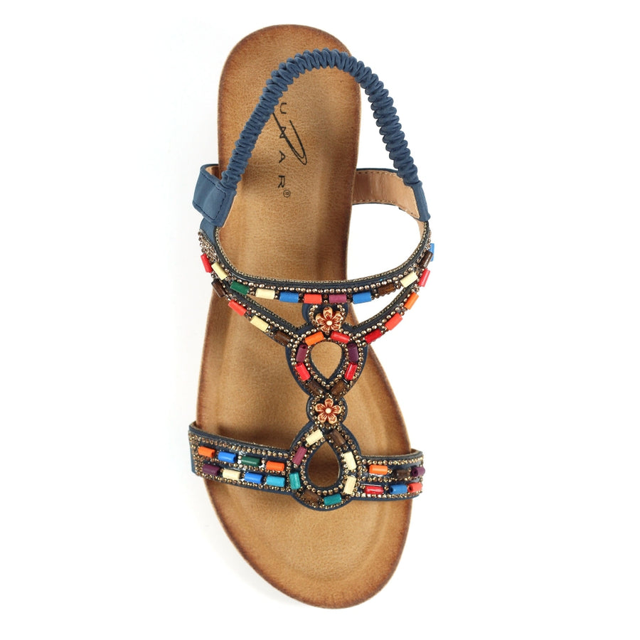 Lunar - Epsom Wedge  - Navy - Sandals