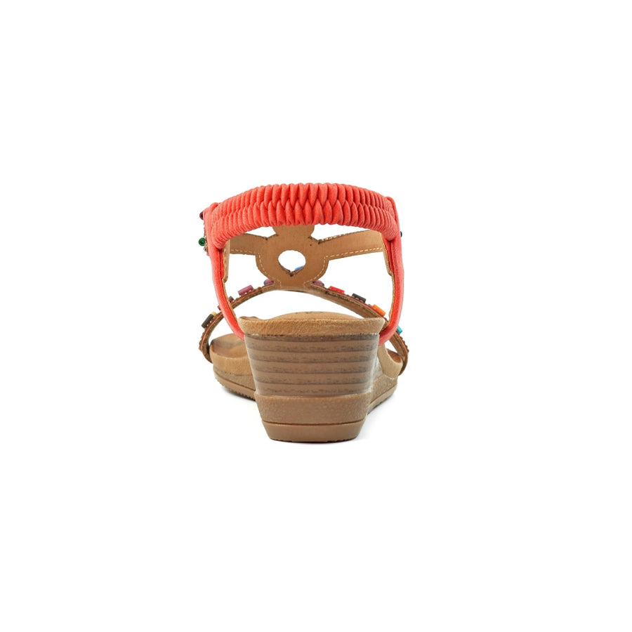 Lunar - Epsom Wedge  - Orange - Sandals
