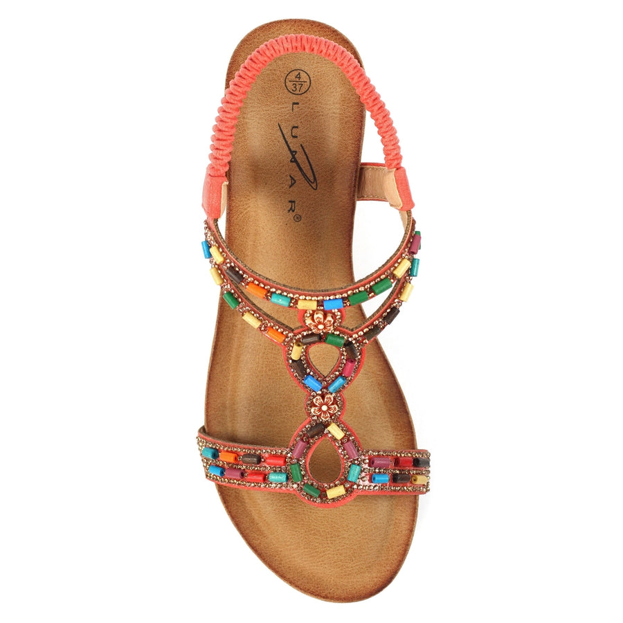 Lunar - Epsom Wedge  - Orange - Sandals