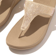 FitFlop - Lulu Crystal Embellished Toe-Post Sandals - Latte Beige - Sandals