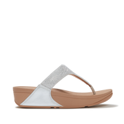 FitFlop - Lulu Crystal Toe-Post Sandals - Steeled Silver - Sandals