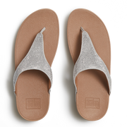 FitFlop - Lulu Crystal Toe-Post Sandals - Steeled Silver - Sandals