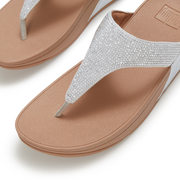 FitFlop - Lulu Crystal Toe-Post Sandals - Steeled Silver - Sandals