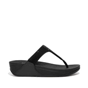 FitFlop - Lulu Crystal Embellished Toe-Post Sandals - All Black - Sandals