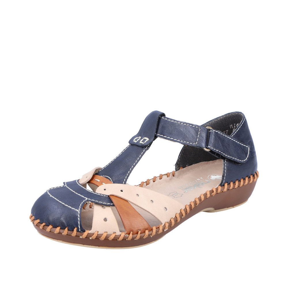 Rieker - M1655-14 - Pazifik/Nude/Cayenne - Sandals