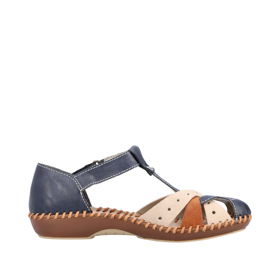 Rieker - M1655-14 - Pazifik/Nude/Cayenne - Sandals