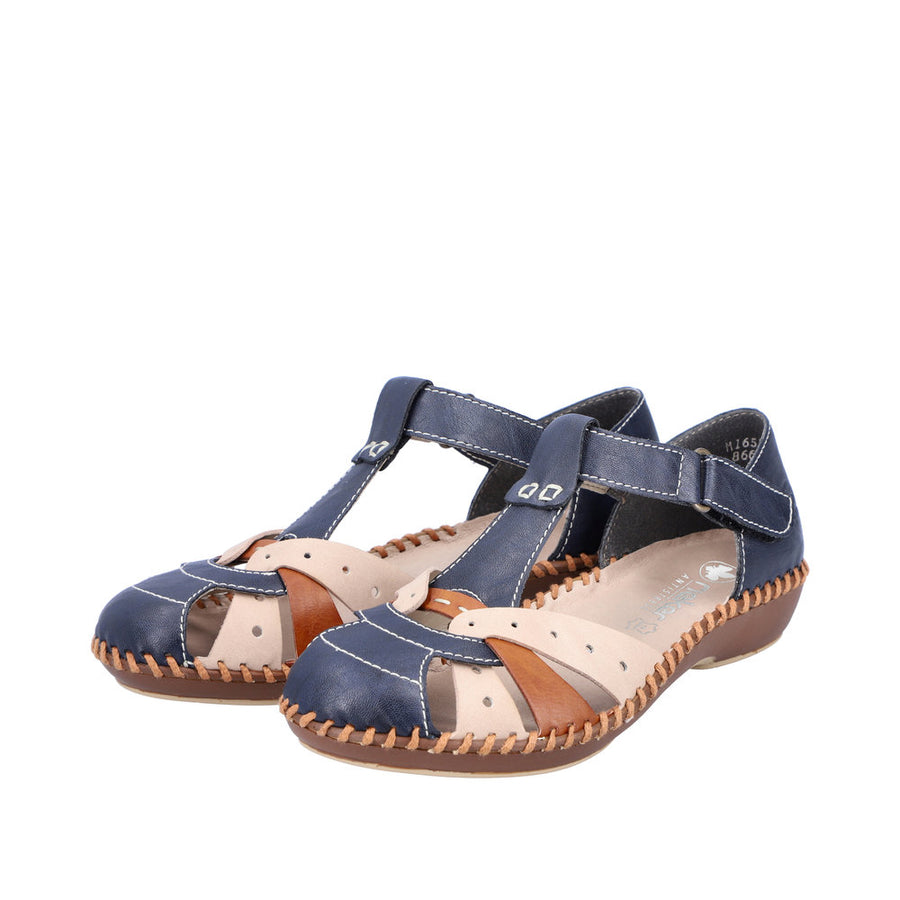 Rieker - M1655-14 - Pazifik/Nude/Cayenne - Sandals