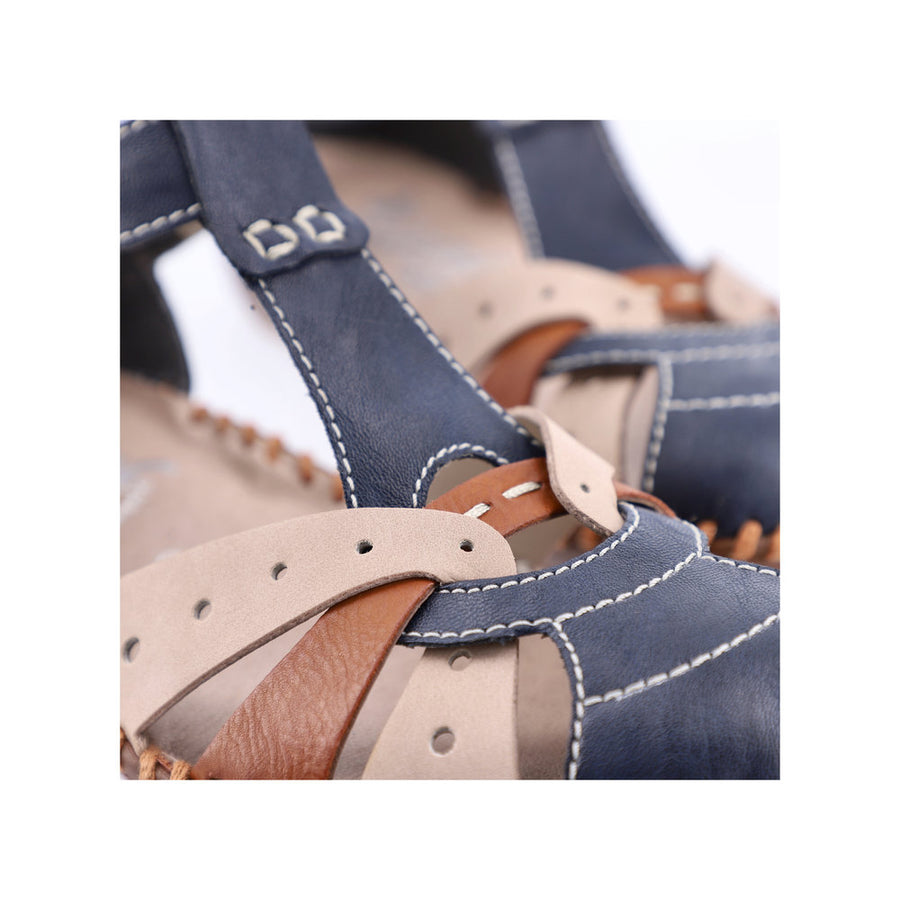 Rieker - M1655-14 - Pazifik/Nude/Cayenne - Sandals