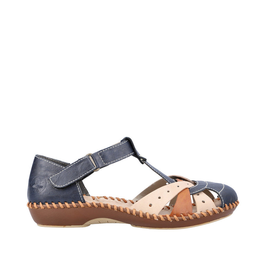 Rieker - M1655-14 - Pazifik/Nude/Cayenne - Sandals