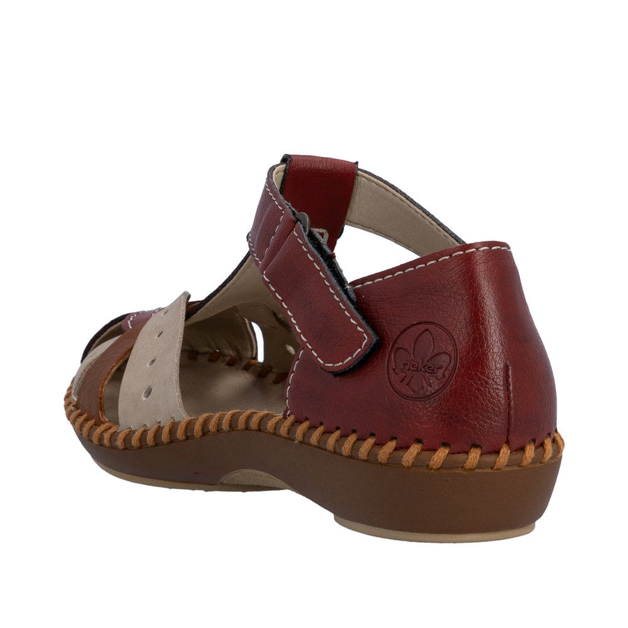 Rieker - M1655-34 - Red/Nude/Cayenne - Sandals