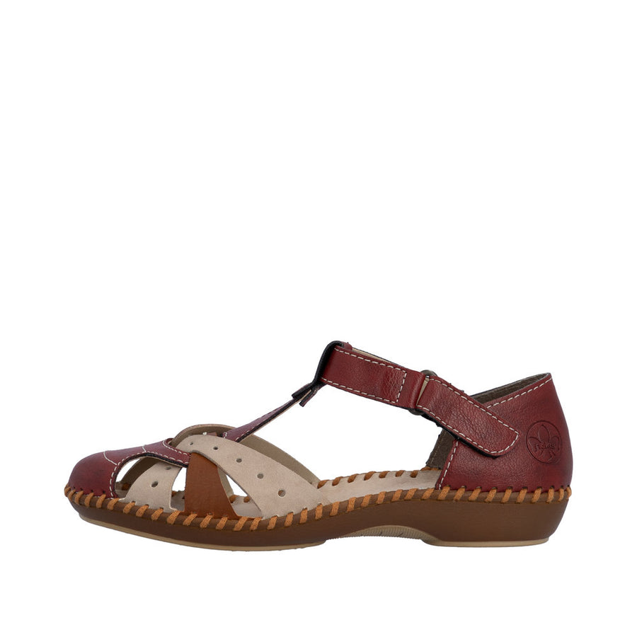 Rieker - M1655-34 - Red/Nude/Cayenne - Sandals