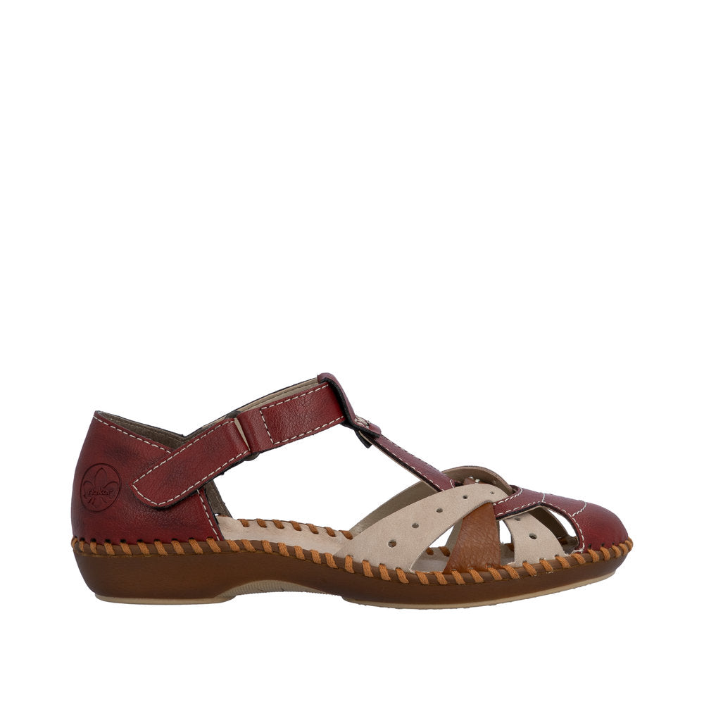 Rieker - M1655-34 - Red/Nude/Cayenne - Sandals