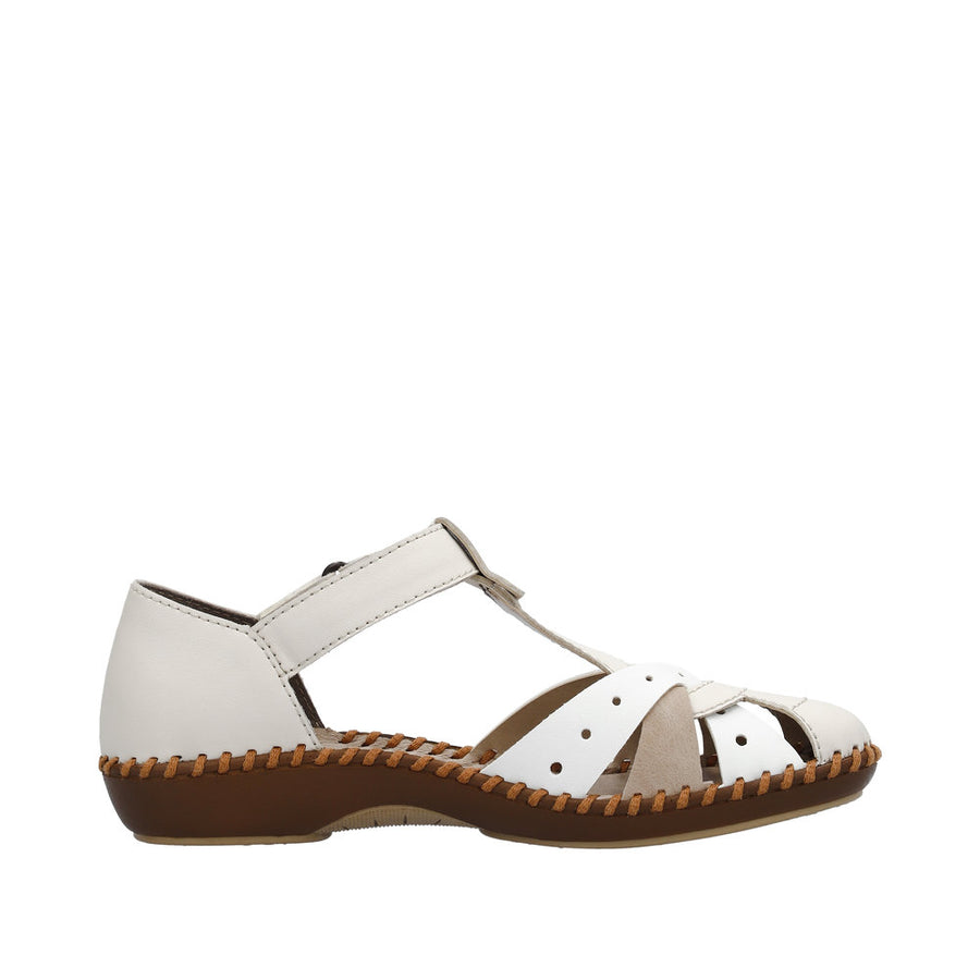 Rieker - M1655-61 - Porzellan/Weiss/Altrosa - Sandals