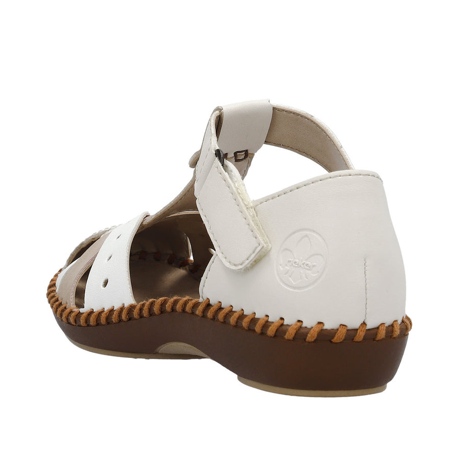 Rieker - M1655-61 - Porzellan/Weiss/Altrosa - Sandals