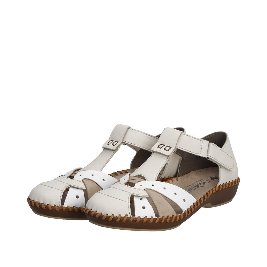 Rieker - M1655-61 - Porzellan/Weiss/Altrosa - Sandals