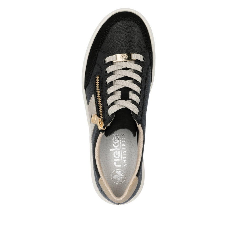 Rieker - M1912-00 - Schwarz/Muschel/Porzellan - Trainers