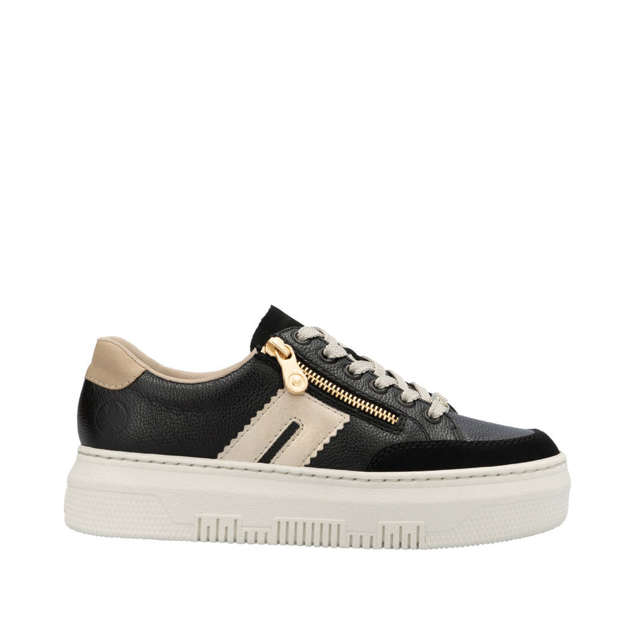 Rieker - M1912-00 - Schwarz/Muschel/Porzellan - Trainers